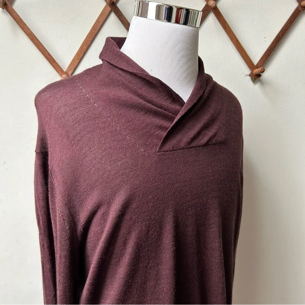 Armani Exchange Merino Wool Shawl Neck Pullover Sweater